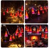 Hanging Lighted Glowing Santa Hats with Bells Battery Powered Fairy