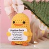 Inspirational Positive Crochet Duck Emotional Support Plush Doll with Free