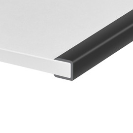 Rubber Edge Trim, Self-Adhesive U Channel Edge Protector for Plywood, Cabinet, 1/2" Wood Edge Banding, Flexible Furniture Repair, EPDM Material, Fit 1/2"(12mm), Length 10Ft, Black