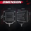 OFFROADTOWN Fog Lights 3'' SAE Yellow LED Pods DOT Approved