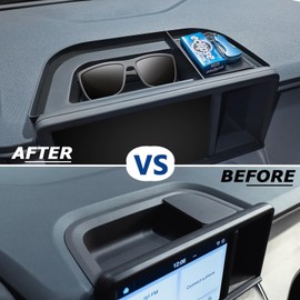 TOPINSTALL Dash Compartment Storage Tray Compatible with 2022-2024 Ford Maverick & Hybrid XL XLT Lariat Pickup Truck Dashboard Center Console Organizer Interior Insert Accessories