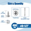 ANCHOREASE #8×1/2″ Wood Screw 400Pcs, 304 Stainless Steel Screws, Truss