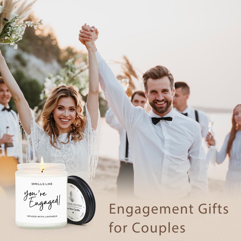 Engagement Gifts for Couples, Engagement Candle 7Oz, Best Engaged Gift
