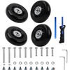 Suitcase Casters, Alloy Steel, Set of 4, Wheels, Tires, Replacement,