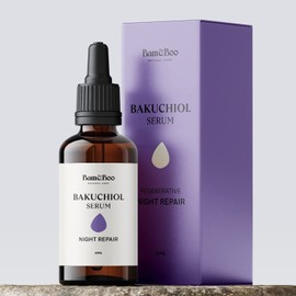 BAM&BOO Bakuchiol Serum, Regenerative Night Repair, Vegan Retinol, 30 ml, Nourishing, Moisturising, Soothing, Anti-Ageing, Natural and Vegan