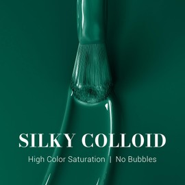 MelodySusie Green Gel Nail Polish,Dark Green Nail Polish Gel Autumn Winter Christmas Green Color 348,Soak Off UV LED Nail Lamp Gift for Women Nail Art Manicure Salon DIY Nail Design at Home 0.5 Fl Oz