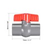 sourcing map PVC Ball Valve Supply Pipe Knob Threaded Ends