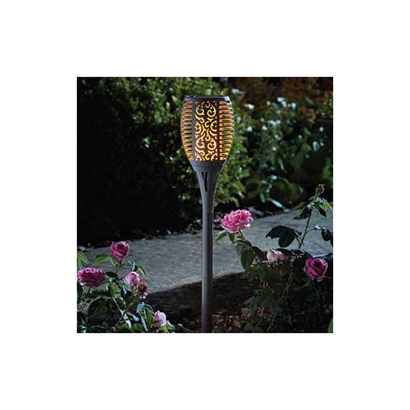 Smart Solar Cool Flame Realistic Flaming Torch Outdoor Stake Light