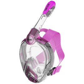 Seac Libera Full-Face Snorkel Mask for Youth - Clear/Pink