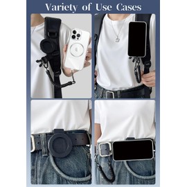 Magnetic Belt Clip Phone Holder with Anti Theft Phone Chain, for Hiking Travel Outdoor Climbing,Cellphone Holder, for All Cell Phone Android