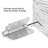 Hommyzone Adjustable Spring Door Hinge 4”X 4”, Stainless Steel Self-Closing