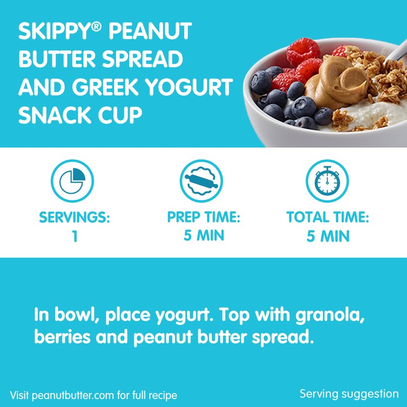 SKIPPY Natural Creamy Peanut Butter, 7 g Protein Per Serving,