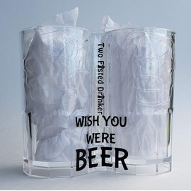 Two Fisted Drinker Wish You Were Beer Beer Mug | Gift
