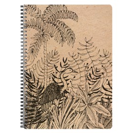 Clairefontaine Le Cerisier Blanc 116040C Notebook with Double Spiral DIN A4 21 x 29.7 cm 74 Sheets Lined with Margin Assorted Designs Pack of 1