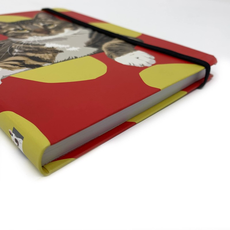 Tabby Cat Flexible Pocket Notebook by Leslie Gerry - Memo