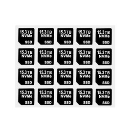 20PCS Capacity Sticker Label for Hard Drive Tray Caddy DXD9H 0DXD9H X7K8W 0X7K8W, Compatible with Dell PowerEdge 16th-14th Gen r740 r640 r440 r340 r750 r650 r550 r760 r660 r6625, 15.3TB, NVME, SSD