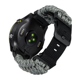 BINLUN Compatible With Garmin Watch Band 20mm 22mm 26mm, Heavy-Duty Braided 550 Paracord Nylon Sport Replacement Strap Fit for Forerunner/Fit for Instinct/for Fenix/for Descent for Men Women