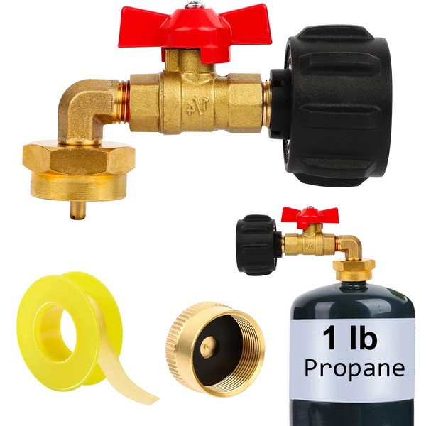 pddstance Propane Refill Adapter, Elbow Propane Refill Adapter 20lb to
