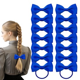 Bliceon 20 Pcs Blue Hair Accessories Set - Girls' Bobbles, Bows, School Bands, Blue Ribbon Headbands, Clips, Elastic Hairbands, and Braids - for Kids and Women