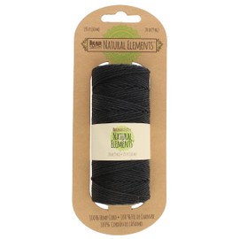 The Beadsmith 100% Hemp Cord – Black Color – 2mm, 197 Foot Spool, 20LB Test Strength – Twine for Jewelry Making, Macrame, Paper Crafts, Gardening, Scrapbooking, Home Décor, DIY String Art & More