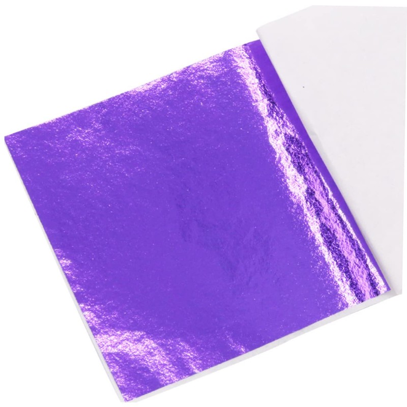 VILLFUL 50pcs Shiny Foil Craft Sheets Gold Foil Leaf Sheets