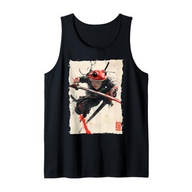 Frog Samurai Warrior Katana Ukiyoe Ronin Tank Top