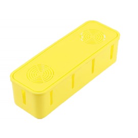 Cable Organiser, Cable Management Boxes Organiser, Cover & Hide Electric Cable, Desk Cable Management Solution, Cable Overload Protection Switch for Home Office (Yellow)
