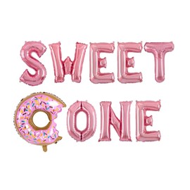 Winwinstoree Sweet One Balloon, 1st Birthday Donut Party Decorations