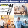 Cholemy 100 Pcs Jumbo Permanent Markers Bulk Large Permanent Markers
