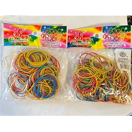 250 PCS Elastic Rubber Bands, 38MM Colorful Strong Rubber Bands High Elasticity Rubber Bands for Pens Paper Office Home School Supplies