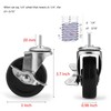 Caster Wheels for Organization & Storage Shelving, Set of 4,