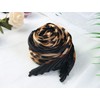 Allegra K Women's Pleated Scarf, Neckerchief, Leopard Print, Rhombus Shape,