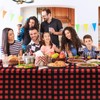 2pack Red and Black Gingham Checkered Table Cloth Party,137*274cm Wipe