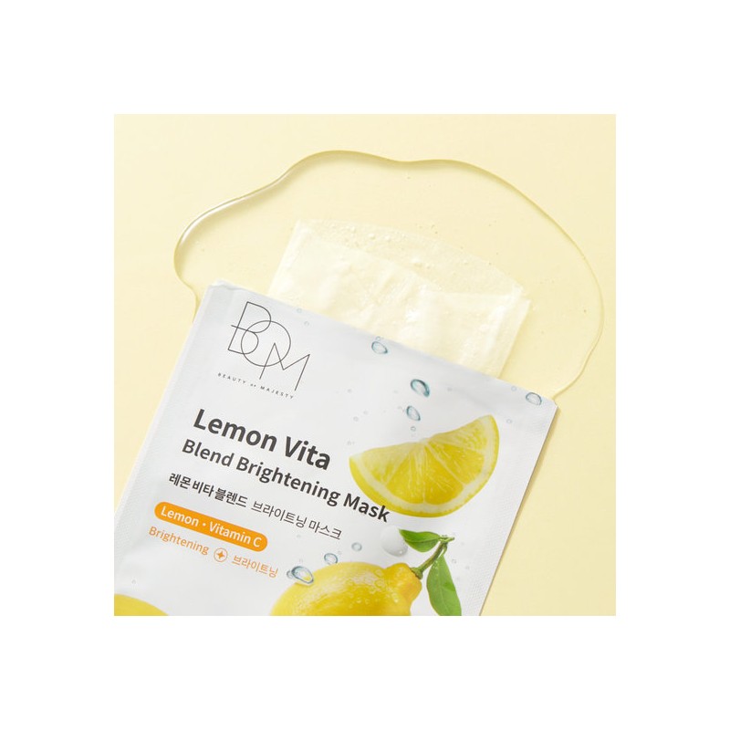 BOM Lemon Vita Blend Brightening Mask (10 sheets) / 비오엠