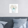 Oliver Gal Dawn Morning Bouquet Aquamarine Canvas Print Wall Art