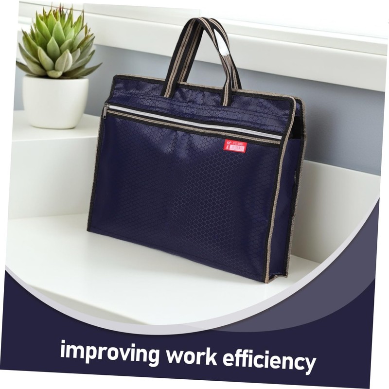 NOLITOY Oxford Fabric Document Bag Zippered Tote with Handle Spacious