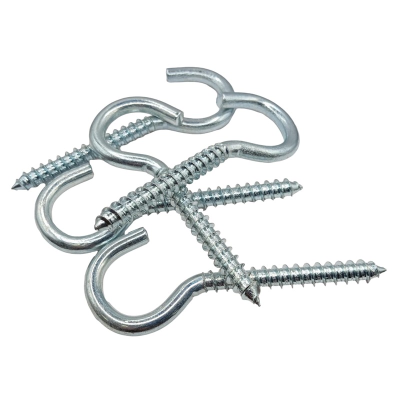 LLB 4 inch Screw-in Hooks Large Heavy Duty Cup Hooks