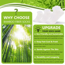 Bamboo Trainer Socks Womens 4-7, 6 Pairs Ladies Trainer Socks Size 4-7, White Ankle Sock Women Breathable Athletic Sock for Sports Running Gym Casual