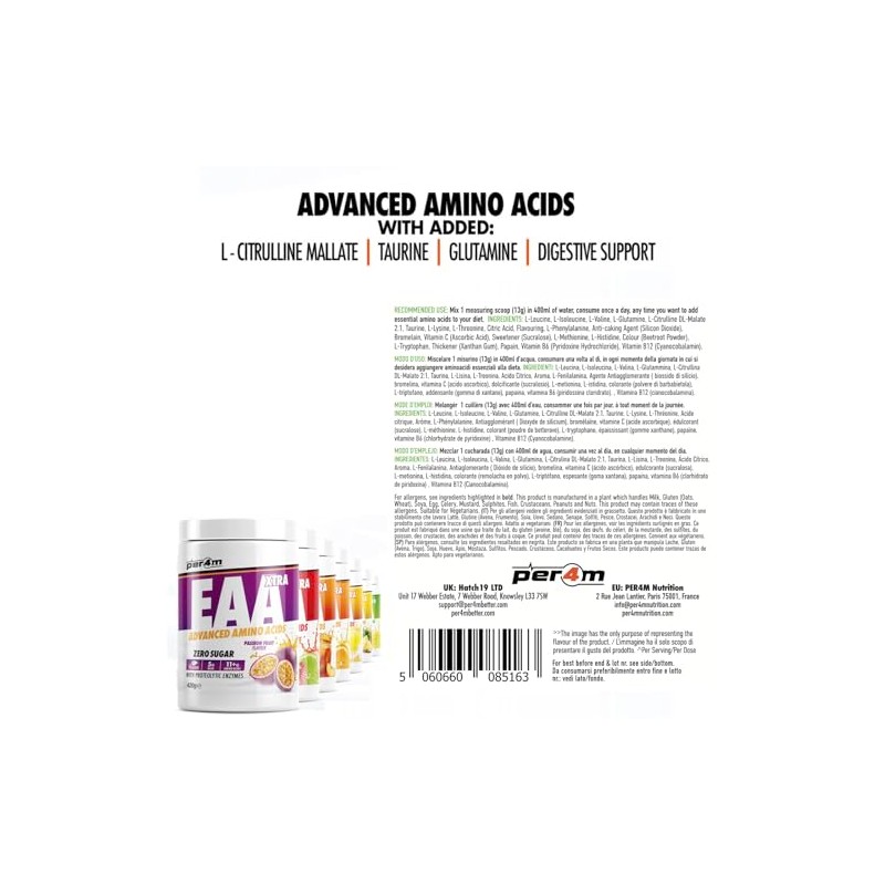 Per4m Amino Xtra | 30 Servings of Full Spectrum EAA
