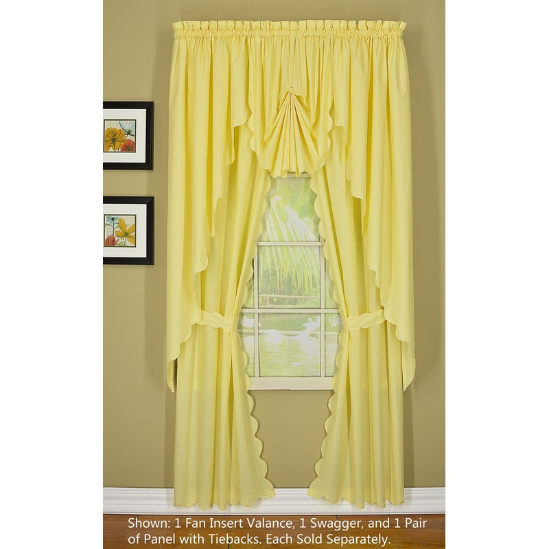 Today's Curtain, Orleans Scallop Curtain, Buttercup 45" Panel Pair and