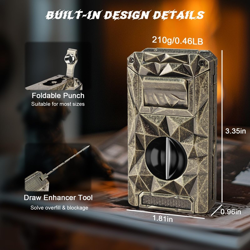 5-in-1 Torch Lighter, with Multi-use Tool, Holder, Punch, and Draw
