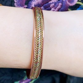 LORNREIN-Copper Bracelet for Women, braid Design with 6 Magnets (braid)
