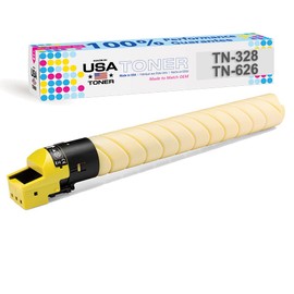 MADE IN USA TONER Compatible Replacement for use in Konica Minolta TN328Y, TN626Y, bizhub C250i, C300i, C360i (Yellow)