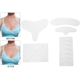 Parches de Silicona para Arrugas, 11 Piezas Parche Cara Antienvejecimiento Para La Rejuvenecida y La Elevación De La Piel, Parches Cutaneos Reutilizable Para Frente Y Ojos Y Barbilla Y Pecho