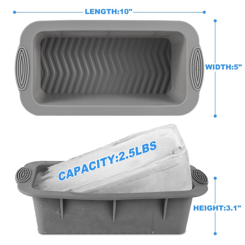 Ice Block Mold for Ice Bath,6 Pack 15lbs Large Ice