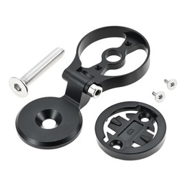 HZ-MONSTAR Out Front Bike Stem Mount Compatible with Garmin Edge Wahoo Elemnt Bryton Rider Stages Dash Hammerhead Karoo, Out Front Road Mountain Bike Stem Handlebar Adjustable Mount, Black