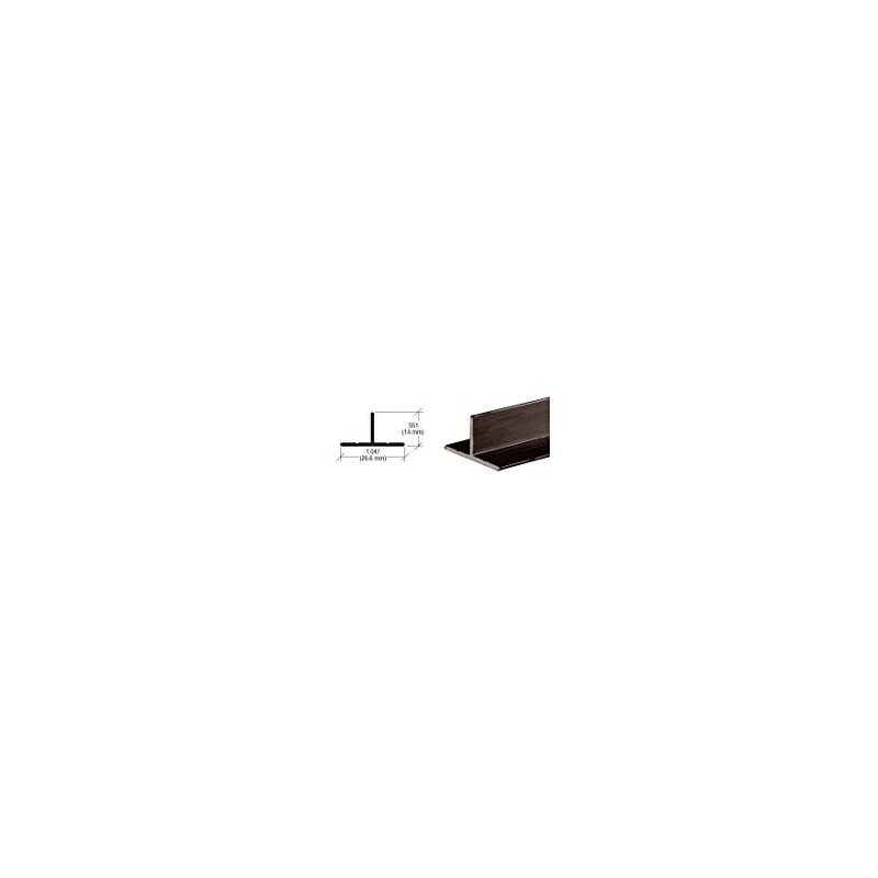 CRL Duranodic Bronze "T" Bar Aluminum Channel - 12 ft