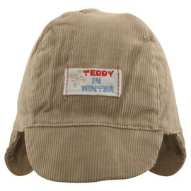 Ex-Store Baby Boys Lined Trapper Hat Grey Teddy in Winter M
