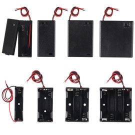 Diitao 8PCS AA and AAA Battery Holders Kits,1 Slot 2 Slots 3 Slots 4 Slots AA 1.5V Battery Holder(with Switch and Cover) and 1 Slot 2 Slots 3 Slots 4 Slots AAA Battery Holder(4pcs AA +4pcs AAA)