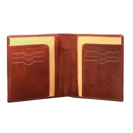ABYS Unisex Leather Passport Case (Brown_8123AB10, 14.5x1x10cm), Tan-Com, Card Holder